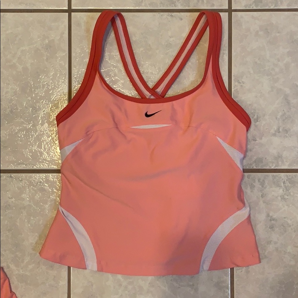 Nike Racerback Bra Tank Top M Peach Salmon